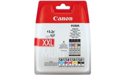 CANON  CLI-581XXL MultiPack (Noir + 3 couleurs)