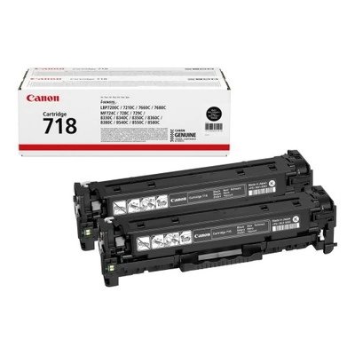 CANON  Crg718 Pack de 2 noires