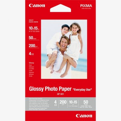 CANON  Papier Photo Glac&eacute; &eacute;conomique GP-501 - 10 X 15 cm - 50 feuilles