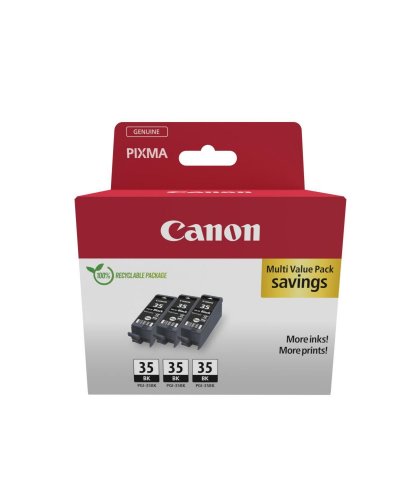 CANON  PGI-35 Triple Pack de 3 Cartouches Noires (Emballage Carton)