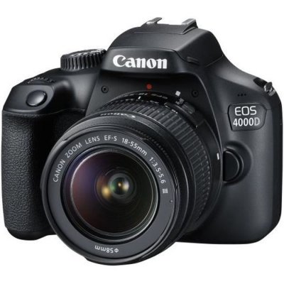 CANON  R&eacute;flex EOS 4000D + Objectif EF-S 18-55mm III + Sac + Carte SD - Noir