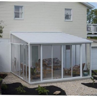 HTTPS: OUTIROR.COM IMG P 9 5 0 2 9502.JPG CANOPIA by Palram Tonnelle de Jardin ferm&eacute;e Sanremo, (10x14 Blanc)