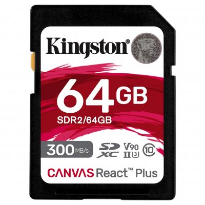 KINGSTON Canvas react plus 64go sdxc 300mo/s uhs-ii noir