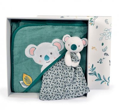  Cape de bain & doudou - yoca le koala  - taille 80*80  cm