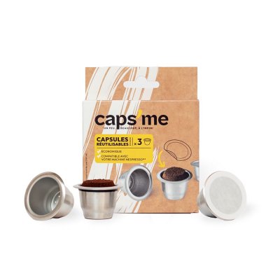 CAPS ME Capsule r&eacute;utilisable  3 capsules r&eacute;utilisables &agrave; l'infini