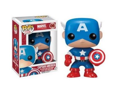 FUNKO Captain America - Figurine POP! Bobble Head Captain America 10 cm
