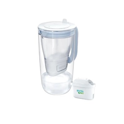 BRITA Carafe en verre  avec 1 filtre &agrave; eau Maxtra Pro All in 1 Bleu