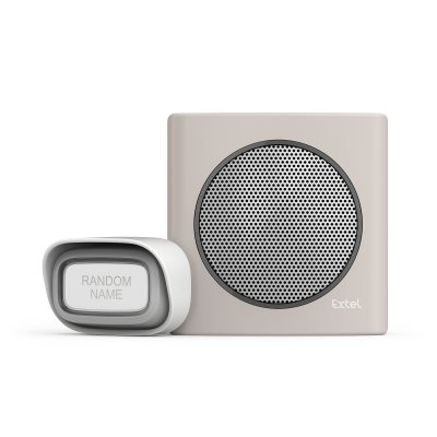 EXTEL Carillon sans fil avec port&eacute;e de 200m et 6 sonneries au choix -  diBi Flash Soft - Marron