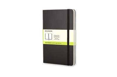 MOLESKINE Carnet classique format de poche  A pages blanches Couverture rigide Noir
