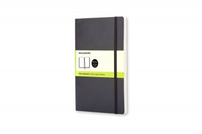 MOLESKINE Carnet classique grand format &agrave; pages blanches  Couverture souple Noir