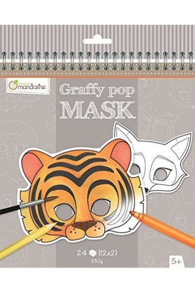 GENERIQUE Carnet de coloriage Graffy Pop Mask Animaux 20x21cm