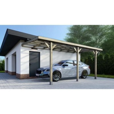 ALTANKA Carport, abri de voiture 3x5,24 m - 15 m2 - couverture PVC&nbsp;