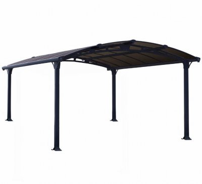 CANOPIA Carport aluminium toit polycarbonate : 1 voiture - 15,4 m&sup2;