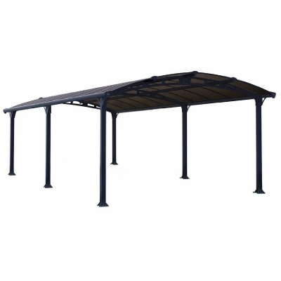 CANOPIA Carport aluminium toit polycarbonate : 1 voiture - 23,1 m&sup2;