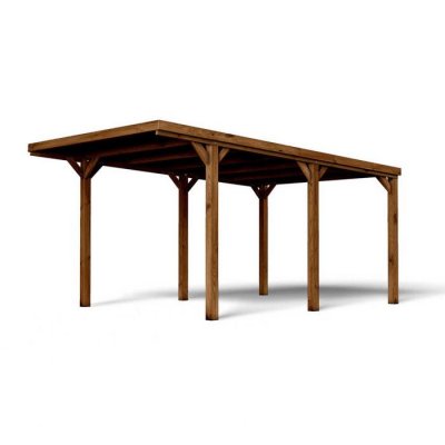 CERLAND Carport bois 1 voiture Victor &ndash; 14,8 m&sup2;