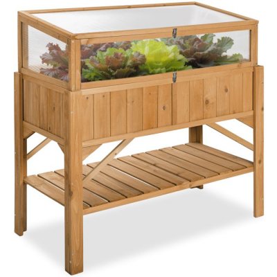 Carr&eacute; Potager de jardin sur Pied Sur&eacute;lev&eacute; avec &eacute;tag&egrave;re + Ch&acirc;ssis de