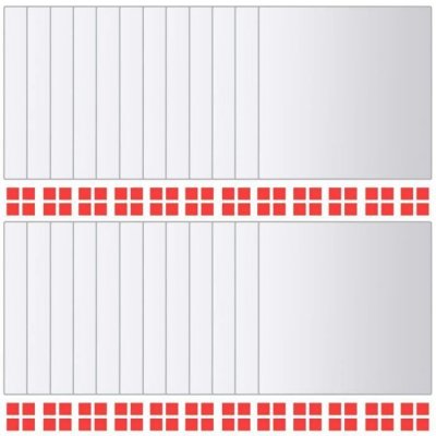Carreau de miroir 24 pcs Carr&eacute; Verre Vidaxl n/a
