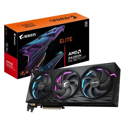 GIGABYTE Carte graphique -  AORUS Radeon RX 9070 XT ELITE 16Go - Neuf