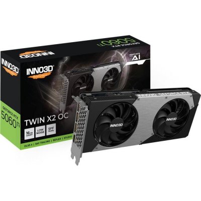 Carte graphique INNO3D GeForce RTX 5060 Ti TWIN X2 OC 16 Go GDDR7 Reflex 2 RTX AI DLSS4
