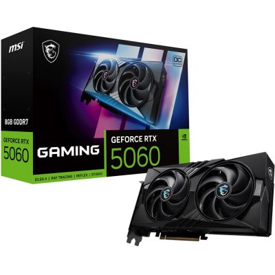 MSI Carte graphique  GeForce RTX 5060 Gaming OC 8 Go GDDR7 Reflex 2 RTX AI DLSS4