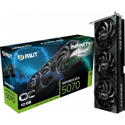 PALIT Carte graphique  GeForce RTX 5070 Infinity 3 OC 12 Go GDDR7 Reflex 2 RTX AI DLSS4