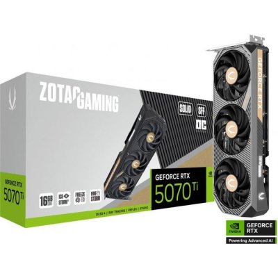 ZOTAC Carte graphique  GAMING GeForce RTX 5070 Ti SOLID SFF OC 16 Go GDDR7 Reflex 2 RTX AI DLSS4