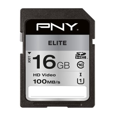 PNY Carte m&eacute;moire Elite SDHC 16 Go Class 10 UHS-I U1 Noir 