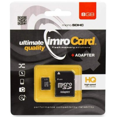 IMRO Carte M&eacute;moire  8 Go (Avec Adaptateur carte SD)