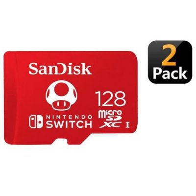 SANDISK Carte m&eacute;moire Micro SDXC 128 Go pour Nintendo Switch (PAQUET DE 2)