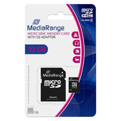 MEDIARANGE Carte m&eacute;moire SD 32 Go  MR959 Noir 