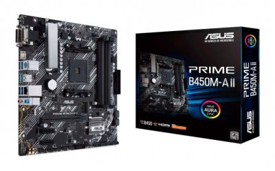 ASUS Carte m&egrave;re  PRIME B450M-A II - B450/AM4/mATX 