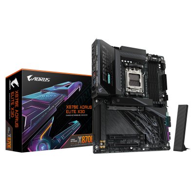 GIGABYTE Carte M&egrave;re ATX -  - X870E AORUS Elite X3D - AMD Ryzen 9000 - DDR5 9000MT/s - Wi-Fi 7