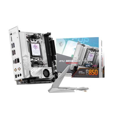 MSI Carte m&egrave;re  B850I EDGE TI WIFI B850 AM5 Mini ITX Wi-Fi 7 128 Go DDR5 M.2 RAID
