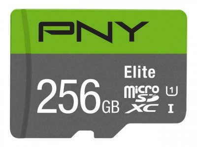 PNY Carte Micro SD  microSDXC Elite 256Go + Adaptateur SD