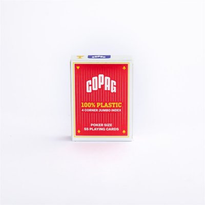 COPAG Cartes &Agrave; Jouer  Rouge Jeu Poker Plastic Jumbo 4 Index &Agrave; L'unit&eacute;