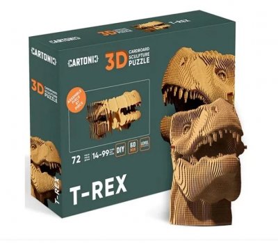 NATURE ET DECOUVERTES Cartonic - Puzzle 3D T-Rex - Naturel -