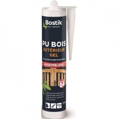 BOSTIK Cartouche colle gel PU bois ext&eacute;rieur 