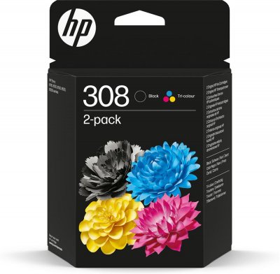 HP Cartouche d'encre 308 noire + 3 couleurs 