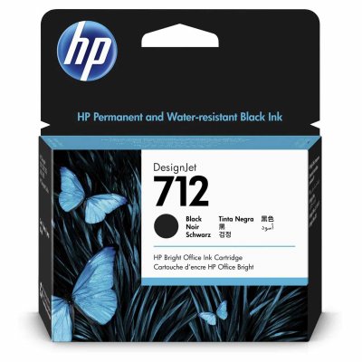 HP Cartouche d'encre DesignJet  712, noir, 80 ml