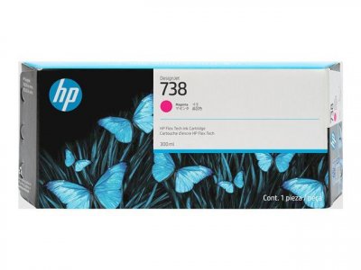 HP Cartouche d&acute;encre DesignJet  738, magenta, 300 ml