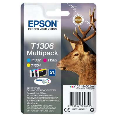 EPSON Cartouche d'encre originale  sx525wd620fwoffice b42wd525wd625fwd925fwd tricolore (4 unit&eacute;s) 