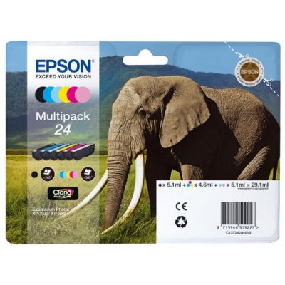 EPSON Cartouches d'encre  S&eacute;rie El&eacute;phant 24 - Multipack 6 cartouches 