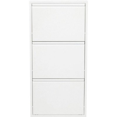 KARE DESIGN Casier &agrave; Chaussure Caruso Blanc 3 Tiroirs 