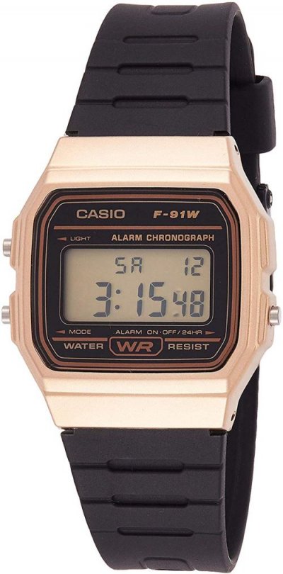 CASIO  Femmes Digital Quartz Montre avec Bracelet en Plastique F-91WM-9AEF