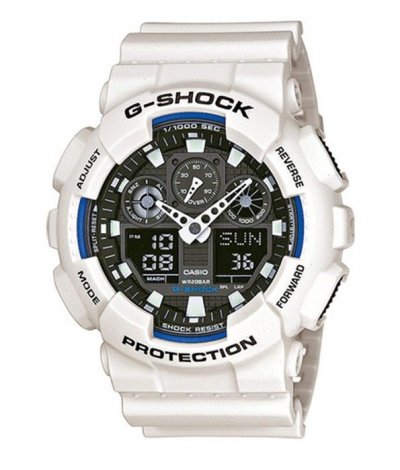 CASIO  GA-100B-7AER, Quartz, 51mm, 20ATM 