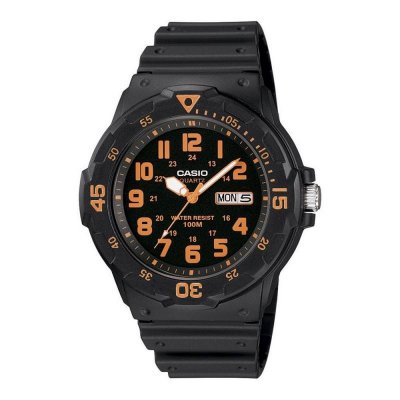 CASIO  - MRW-200H-4B - Casual - Montre Homme - Quartz Analogique - Cadran Noir - Bracelet R&eacute;sine Noir