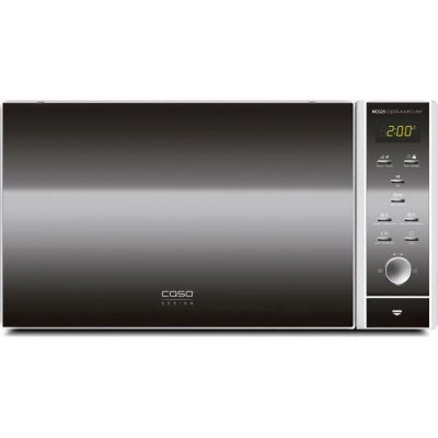 CASO  3351 Micro-Ondes, 1 Kwh/An/2050watt/25 L//Argent Fond Plat C&eacute;ramique