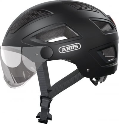 ABUS Casque  hyban 2 0 ace velvet noir avec visiere transparente