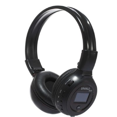 Casque Audio Bluetooth Sans Fil Avec &Eacute;cran LED Et Microphone HD Pour Appareils Marron YONIS