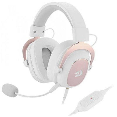  Casque Audio Redragon Zeus 2 H510W Filaire 110dB D&eacute;tachable USB Blanc